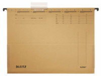 Závěsné desky Leitz Alpha s bočnicemi - hnědá