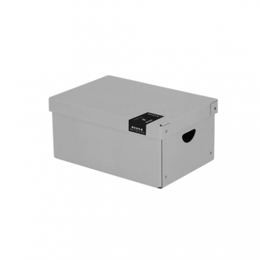 Krabice úložná lamino PASTELINI - šedá / 35,5 x 24 x 16 cm