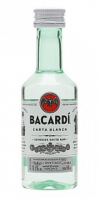 MINI Rum Bacardi Carta blanca PET  40%0.05l