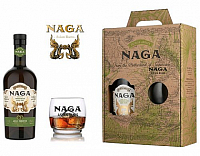 Rum Naga Java Reserve + sklenička  gB 40%0.70l