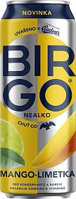 Birgo Nealkoholický nápoj z piva mango+limetka 500ml plech
