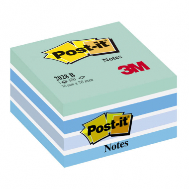 Samolepicí bločky Post-it kostky - modré odstíny / 450 lístků