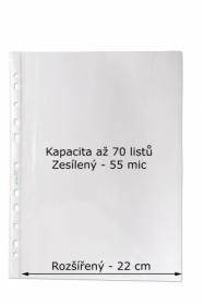 Závěsný obal Copy - A4 čirý / 55 my / 100 ks