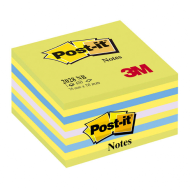 Samolepicí bločky Post-it kostky - zelená, žlutá, modrá, fialová / 450 lístků