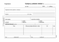 Baloušek výdajový pokladní doklad i pro podvojné účetnictví - A6 / nečíslovaný / 50 listů / NCR / PT