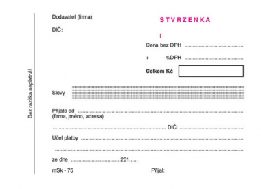 MSK 7400075 Stvrzenka číslovaná NCR A6