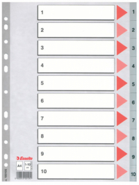 Rozdružovač A4 plastový šedý Esselte - 1 - 10
