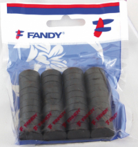 Magnety černé Fandy - průměr 20 mm / 30 ks