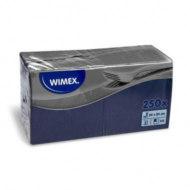 Wimex papírové ubrousky koktejlové tm. modré 2-vrstvé 24 cm x 24 cm 250ks