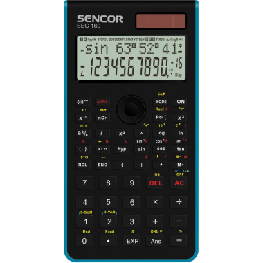 Kalkulačka Sencor SEC 150 BU školní - displej 10+2 místa / černomodrá