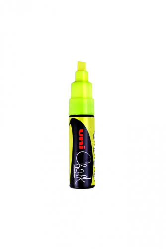Popisovač křídový UNI Chalk Marker PWE-8K / fluo žlutá