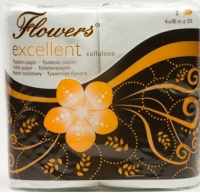Papír toaletní Flowers Ecellent - 2-vrstvý / 150 útržků