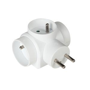 Rozbočovací zásuvka 220 V / 3x10A - 3 zásuvky / kulatá