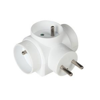 Rozbočovací zásuvka 220 V / 3x10A - 3 zásuvky / kulatá
