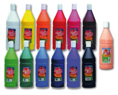 Tekuté temperové barvy JOVI PREMIUM v lahvi - 1000 ml / růžová