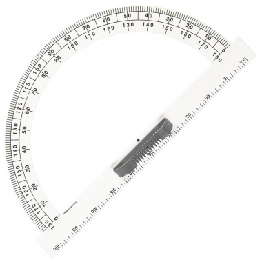 Magnetický úhloměr na tabuli WISSNER  - 180° 50cm / bílá
