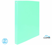 Desky kroužkové A4 LUMA / 4-kroužek / pastelově zelená