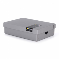 Krabice úložná lamino PASTELINi - šedá / 35,5 x 24 x 9 cm