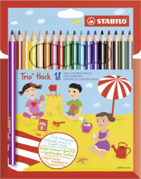 Pastelky STABILO® trojhranné Trio silné / 18 barev