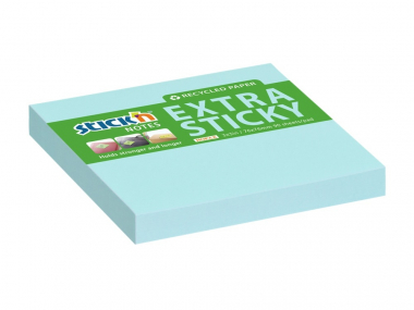 Samolepicí bločky Stick´n by Hopax Extra Sticky - 76 x 76 mm / 90 lístků / pastelově modrá