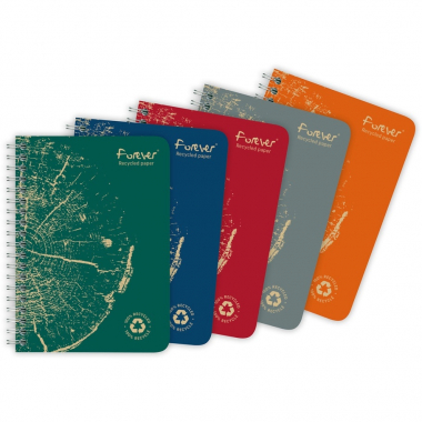 Blok kroužkový Clairefontaine forever A6 - linka / 60 listů / mix barev