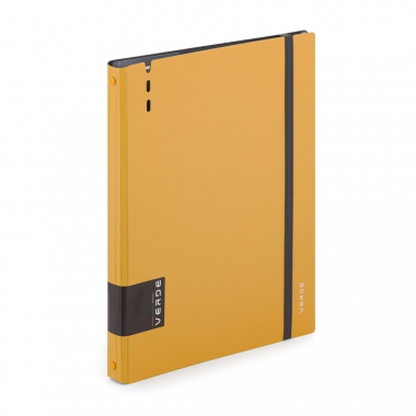 Kroužkový záznamník VERDE Karis A4 - 90 l / hořčicová
