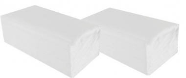 Papírové ručníky skládané Z-Z bílé / 2 vrstvé / 150 ks