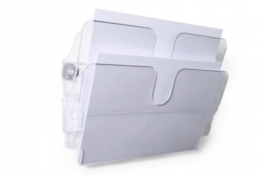 Držák na prospekty DURABLE magnetický - 2 / A4 čirý / na šířku
