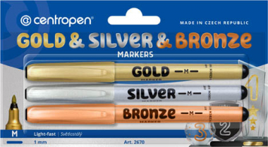 Značkovače Centropen 2670 M - sada 3 ks