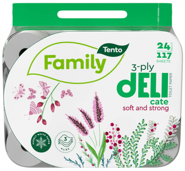Papír toaletní Tento Delicade- 3 vrstvý / 24 rolí