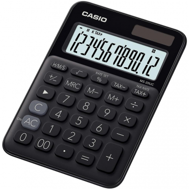 Kalkulačka Casio MS 20 UC displej 12 míst - černá