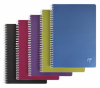 Blok kroužkový Clairefontaine Linicolor intesive A4 - čtvereček / 50 listů / mix barev