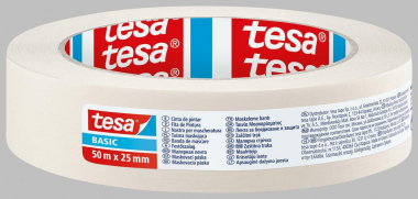 Lepicí páska krepová Tesa bílá - 25 mm x 50 mm