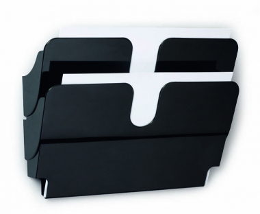 Držák na prospekty DURABLE magnetický - 2 / A4 černý / na šířku