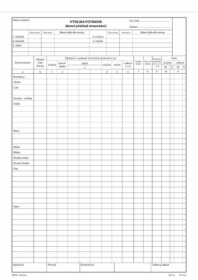 Výdejky potravin a denní přehled stravování A4 / 130 listů