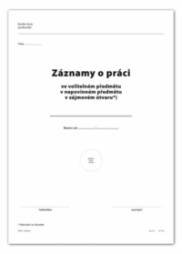 Záznamy o práci v nepovinném předmětu, zájmovém útvaru dvoulist A4