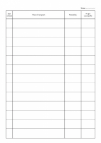 Záznamy o práci v nepovinném předmětu,zájmovém útvar dvoulist / A4