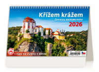 Kalendář stolní obrázkový Křížem krážem ČR / S23