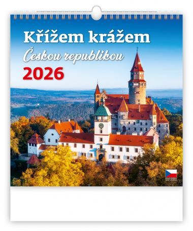 Kalendář nástěnný Křížem krážem ČR / N173
