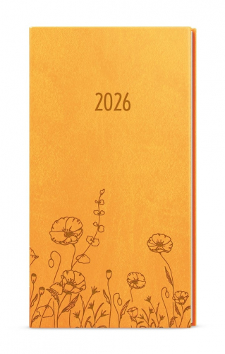 Diář VIVELLA s ražbou - týdenní kapesní / okrová / louka