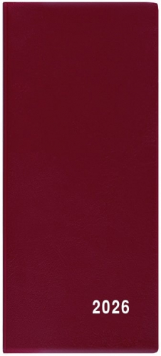 Diář kapesní PVC - měsíční / bordó