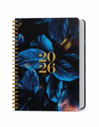 Diář LAMINO SPIRÁLA - A5 / denní / modré listy