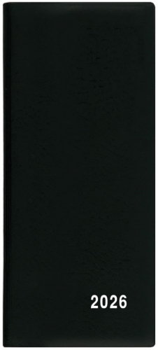 Diář kapesní PVC - měsíční / černá