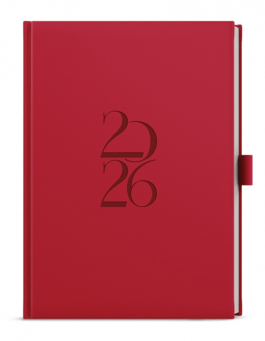 Diář DENY - A5 / denní / červená