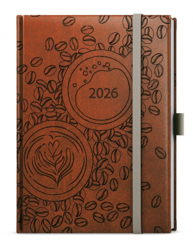 Diář VIVELA EXTRA - B6 / týdenní / káva