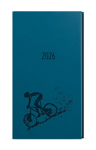 Diář VIVELLA s ražbou - týdenní kapesní / petrolejová / kolo