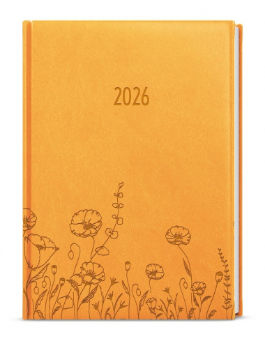 Diář VIVELLA s ražbou A5 - týdenní / okrová Louka