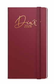 Diář LUXI - týdenní kapesní / bordó