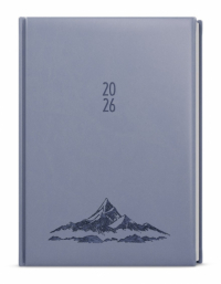 Diář VIVELLA s ražbou - B6 / týdenní / holubí šeď / hory
