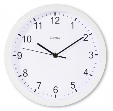 Nástěnné hodiny Hama Elba bílé / tichý chod / průměr 25 cm